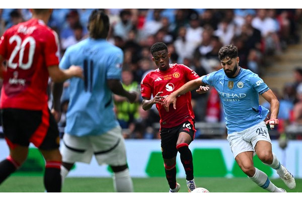 Hasil Babak 1 Community Shield 2024: Man City vs MU Imbang